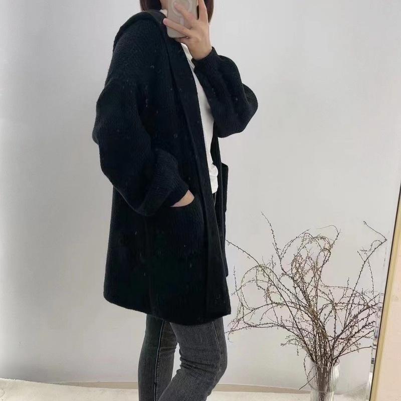 

YYFS Женская мода Повседневный Осень Зима Однотонный Принт Длинный Рукав Свитера One size чёрный