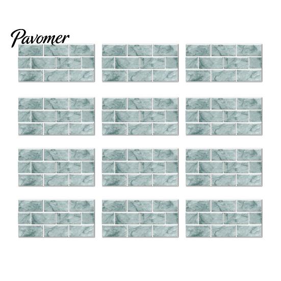 Decorative Mosaic Wall Panels Self-Adhesive PVC Tile Stickers, Waterproof Pattern Decals for Kitchen Bathroom Decal Rental Home Decor, Removable