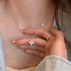 Lucky Double Clover Zircon Pendant Necklace Niche Light Luxury Exquisite Temperament Versatile Clavicle Chain