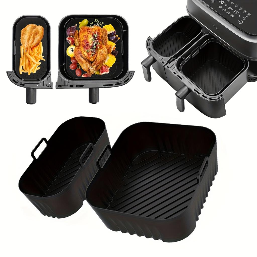 Silikon-Heißluftfritteusen-Matte Wiederverwendbare Silikon-Einlagen für Heißluftfritteusen Geeignet für Philips Heißluftfritteusen Modell NA35O-3000 zum Backen
