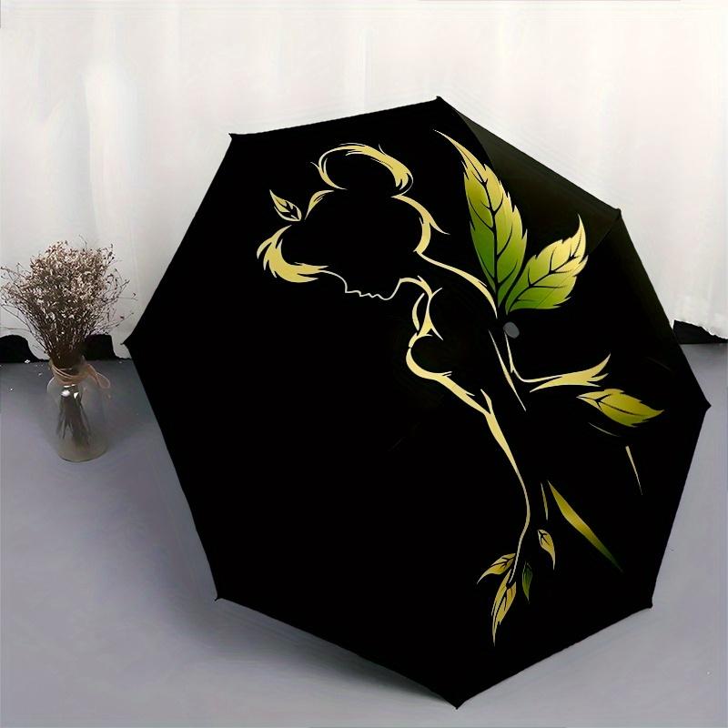 Tinker Bell Fashion Umbrella, Automatic Opening and Closing Cartoon Design, Iron Ribs and Handle, 8 Ribs, Suitable for All Occasions and Tra