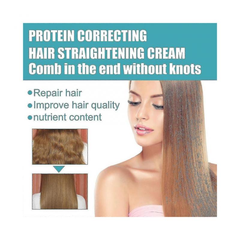 Protein Straightening Cream for Smoothing Frizz Split Repair Damaged Hair Without Straightening Care Cream