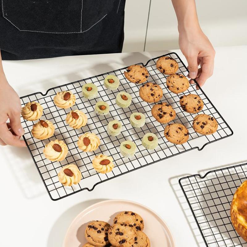 Nerezový chladicí rošt na chléb, sušenky, dorty, odkapávací rošt, chladicí mřížka, plech na pečení, domácí pekařské náčiní, kuchyňské doplňky