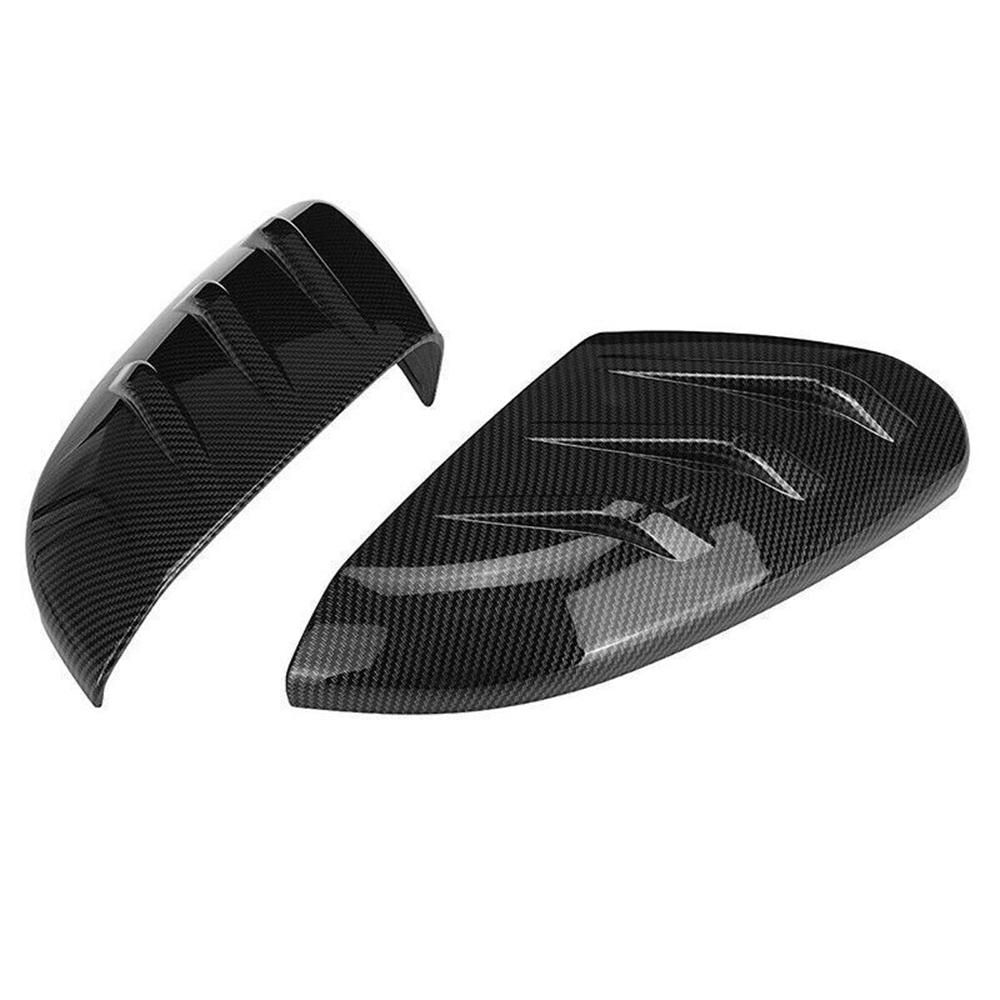 Carbon Fiber Look Side Wing Mirror Cap Cover Trim For 2016-2020 Honda Civic Hatc