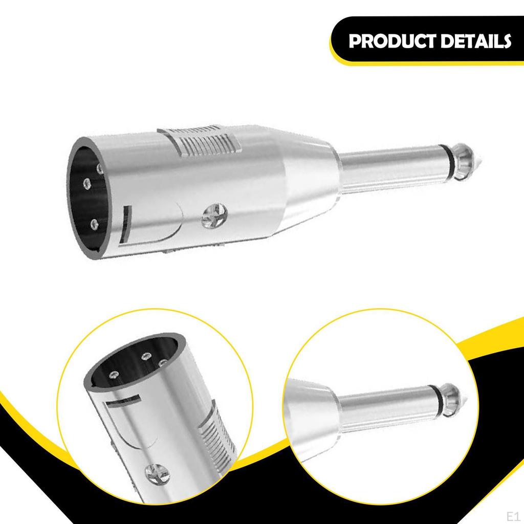 Adapter XLR to 6.5mm Jack Converter Portable Audio Connection Instrument Cable for