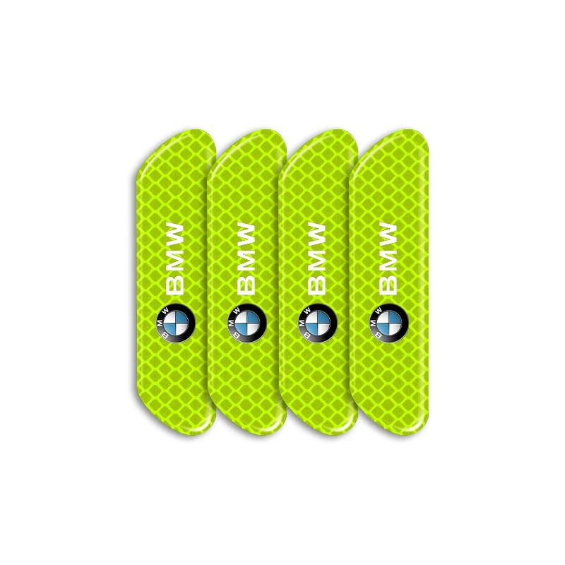 4PCS/set Car Reflective Strips Warning Stickers Car Styling for BMW M Performance M2 M3 M5 320 325 E28 E30 E34 E36 E39 E46 E52