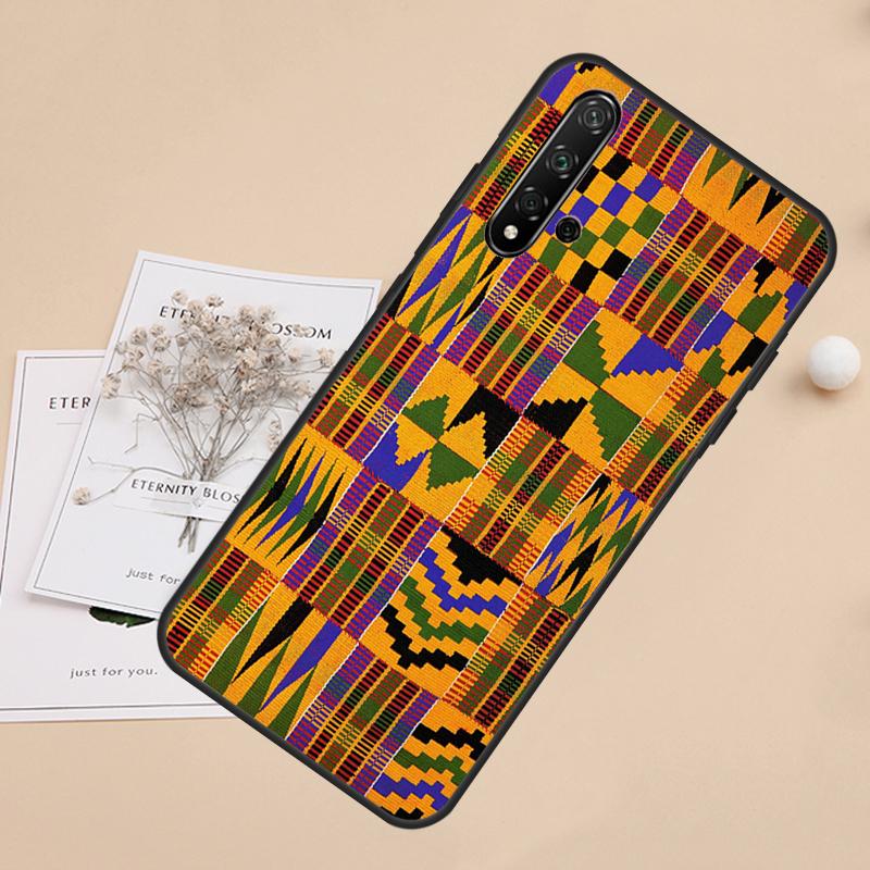 African Wax Fabric For Huawei Nova 10 9 SE 3i 7i 8i 11i 12i Y60 Y61 Y70 Y72 Y73 Y90 Y91 P20 P40 P30 Lite Case