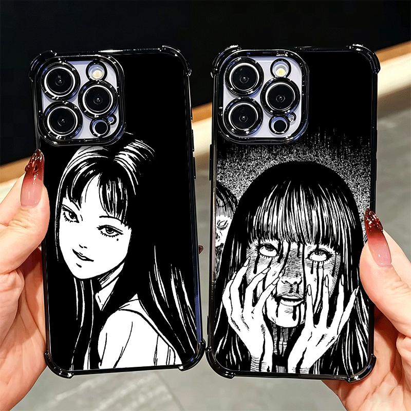 Japanese Horror Anime Plating Phone Case For Xiaomi Poco X5 X6 X7 X8 Pro Max F8 Ultra F7 M8 M7 M5S Redmi 15C 15 14C 13C 13 X3 12