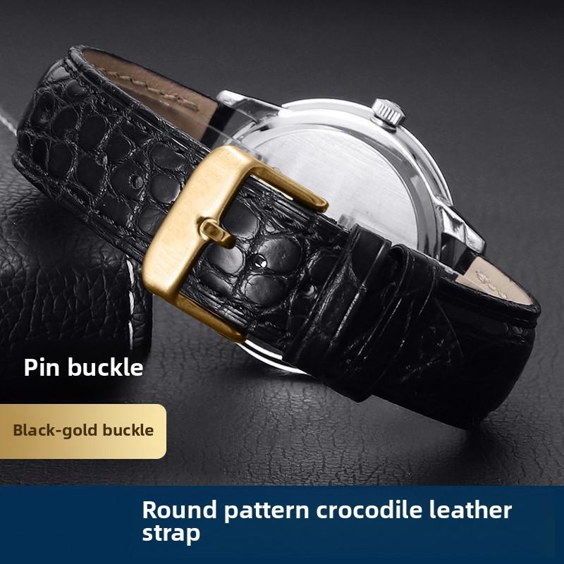 Crocodile Skin Watch Band 16mm 18mm 20mm 22mm 23mm 24mm Men Women Black Brown Genuine Leather Strap Bracelet for Any Watch Brand