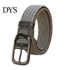 Campus Style Woven Belt Elastic for Women, No Punching Adjustable Waist with Breathable Webbing Retro Metal Pin Buckle, Casual Stretchy Jeans