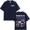 Rapper Maka 2025 Tour Graphic T Shirts Men Fashion Vintage T-shirt Casual Cotton Short Sleeve T Shirt Short Sleeve Streetwear