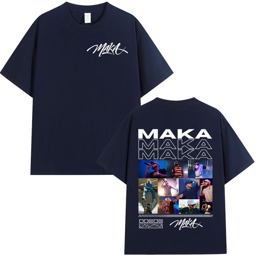 Rapper Maka 2025 Tour Graphic T Shirts Men Fashion Vintage T-shirt Casual Cotton Short Sleeve T Shirt Short Sleeve Streetwear