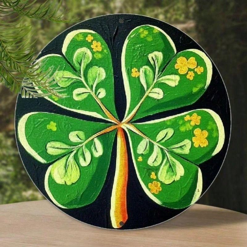 Metal Wall Art Vintage Clover Shamrock Poster for Bar