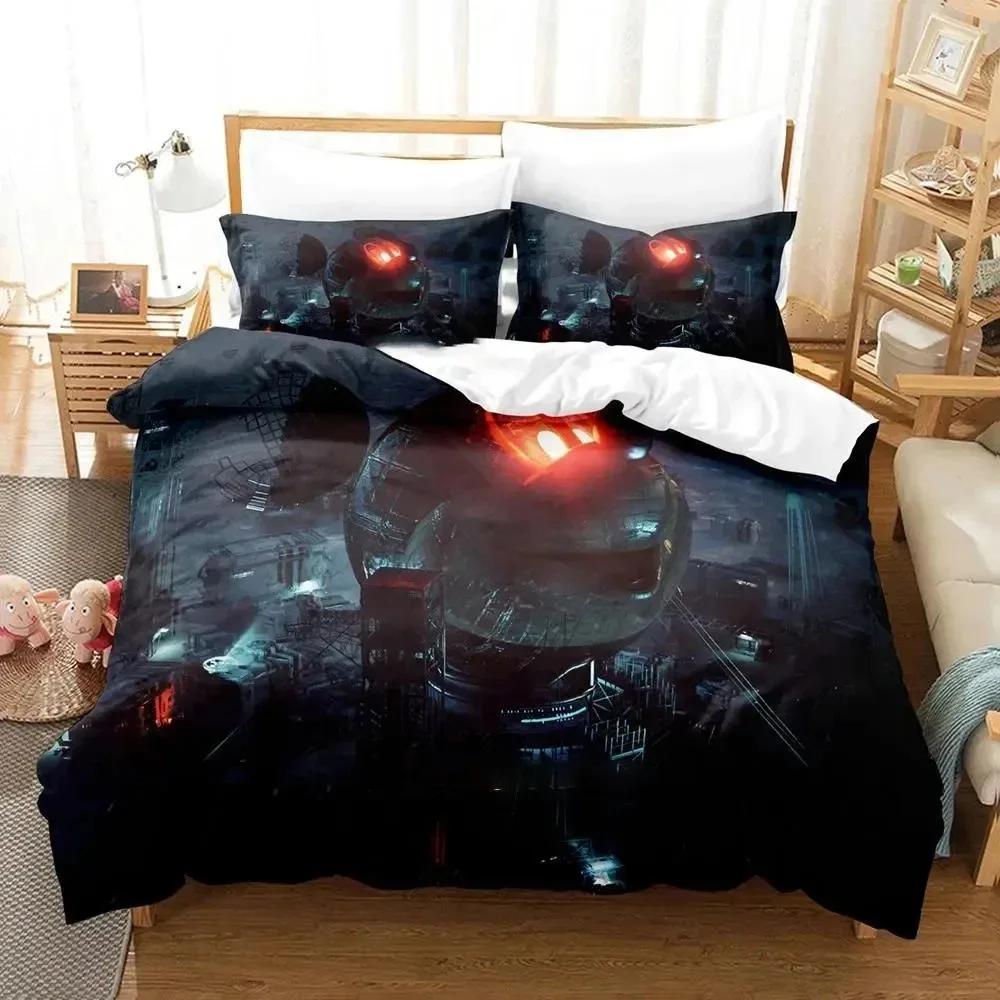3D Print Sci Fi Structure Bedding Set Duvet Cover Bed Set Quilt Cover Pillowcase Comforter King Queen Size Boys Adult Bedding