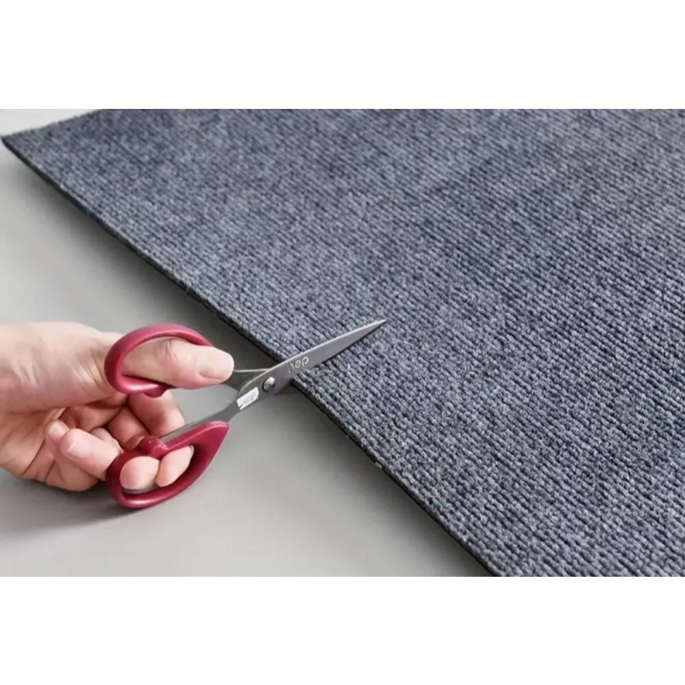 Square Self-Adhesive Carpet Tiles for Office and Home, Non-Slip Foam Backed Polyester Carpet, Solid Color Pattern , Office and Porch Decoration
