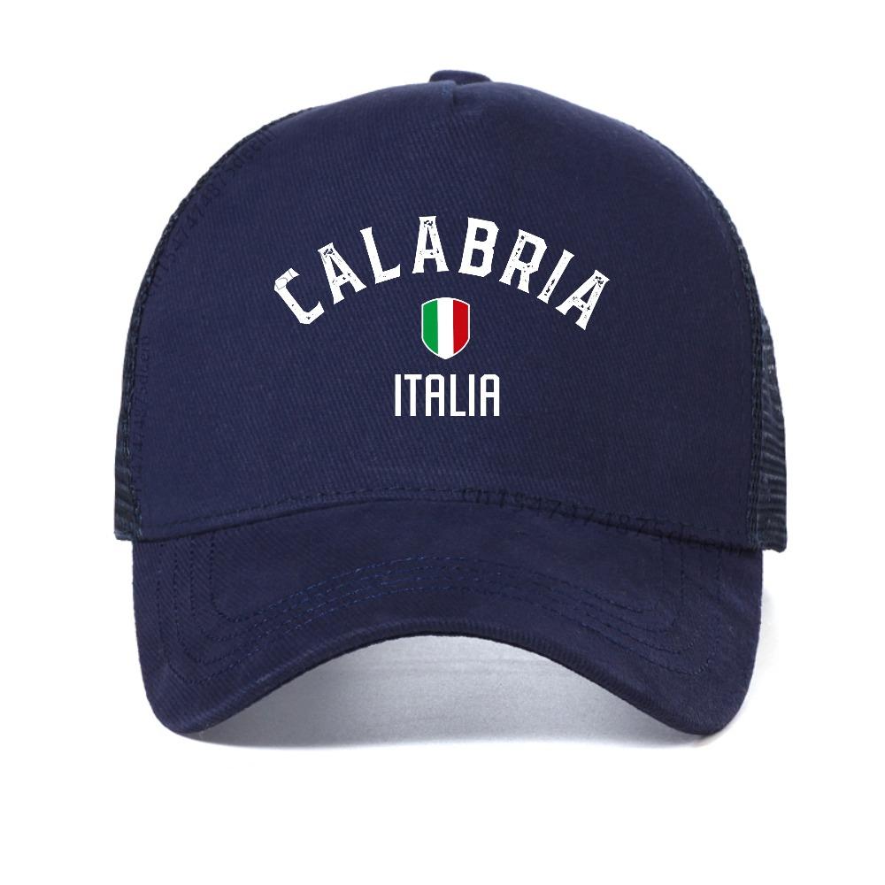 Calabria Italia Stampa Grafica Cappellino da Baseball in Rete Unisex Estivo Outdoor Regolabile Cappelli Casual Traspirante Cappello Parasole