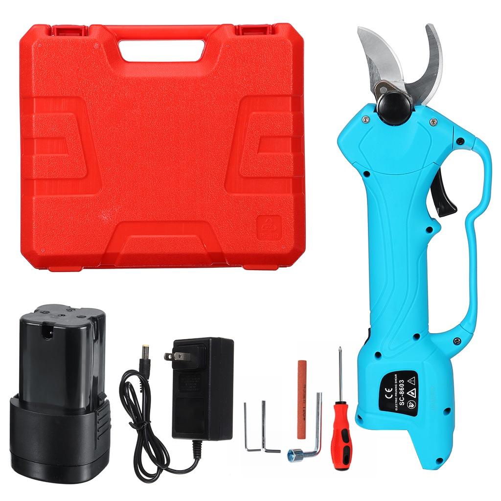 16.8V 2000mah Electric Pruning Shears with Extension Rod Cordless Electric Scissors Pruning Shear Tree Branches Garden Tools