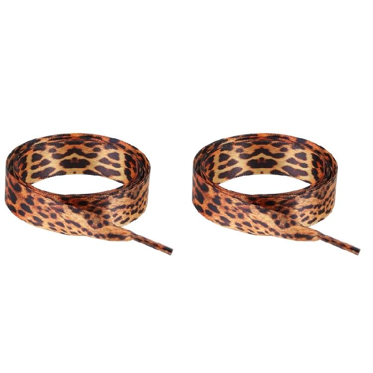 Leopards Print Tie Dye Shoe Laces for Canvas Shoe Strong Polyester Materials for Everyday Reliability