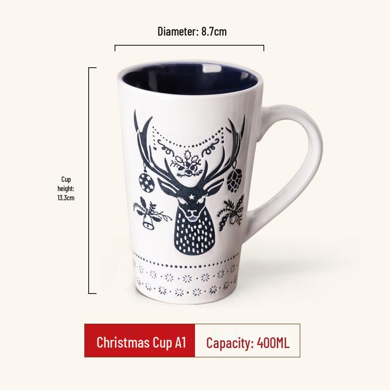 Personalized Christmas Ceramic Mug with Lid and Spoon - Creative Cartoon Design, Perfect for Halloween Gifts