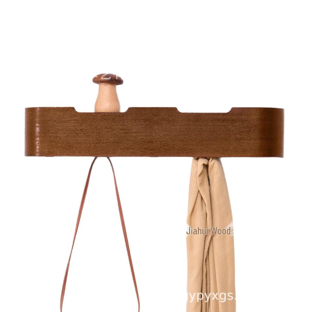 In-Stock Wooden Wall-Mounted Shelf & Coat Rack for Entryway