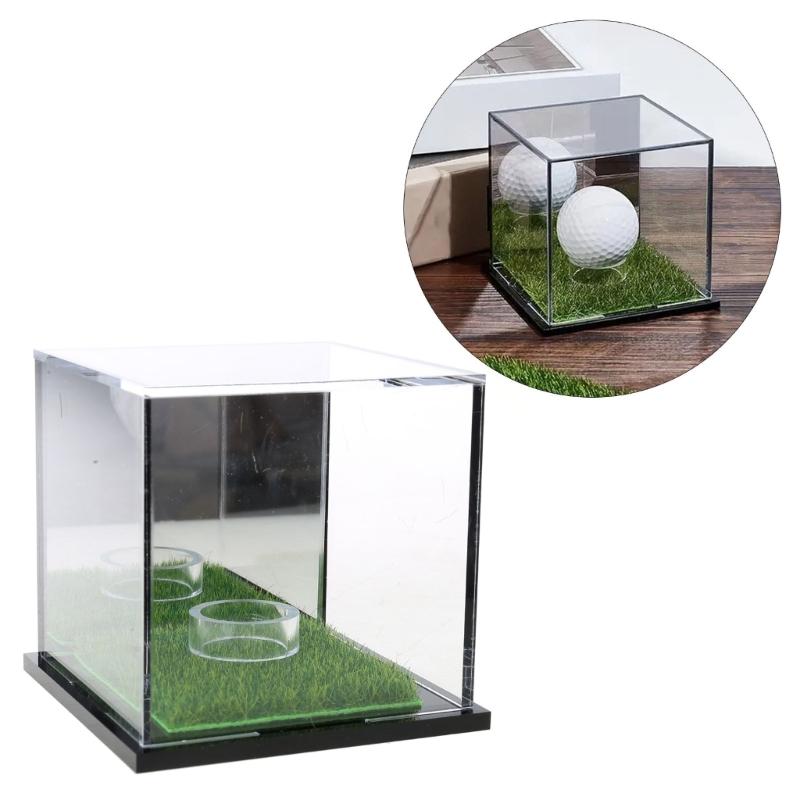Vetrina per Palline da Golf Trasparente Acrilico Scatola Espositore per Memorabilia Palline da Golf Supporto Espositore Quadrato in Acrilico per Palline da Baseball Scatola di Stoccaggio Quadrata