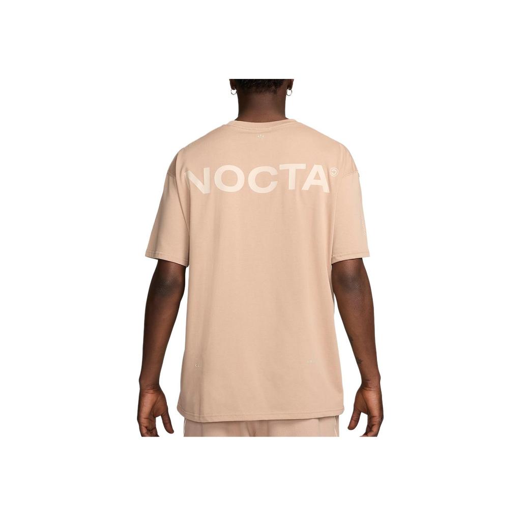 Nike X Nocta Collaboration SS24 Letter Print Short Sleeve T-Shirt Unisex Tops Mocha-Brown FN7664-200