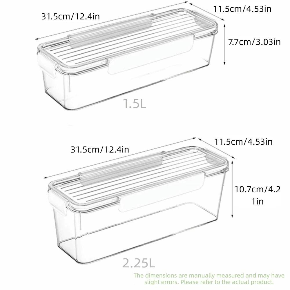 Sealed Pasta Storage Container Clear Plastic Fresh Keeper Box Spaghetti  Noodle Organizer  Fridge