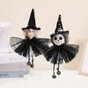 Halloween Hanging Skeleton Ornaments,Witch Hat And Bells Handmade Decorations Halloween Party Household Ornaments