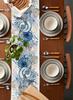 Summer Ocean Conch Coral Linen Table Runners Dresser Scarf Table Decor Kitchen Dining Table Runners Holiday Wedding Dining Decor
