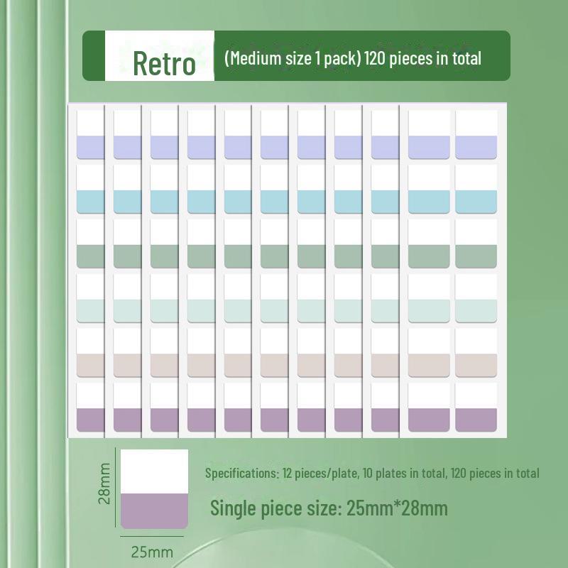 Custom Morandi Index Label Sticky Notes – Fluorescent Bookmarks for Students