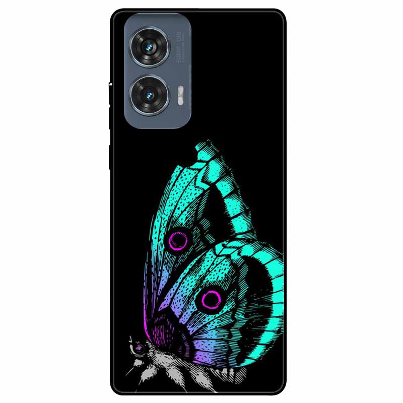 For Moto Edge 50 Fusion Case Silicone Space Animal TPU Soft Black Cover For Motorola Edge 50 Fusion Cases 50Fusion Cool TPUCover