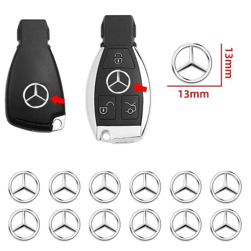 13mm Car Remote Key Sticker Emblem Decal For Mercedes Benz AMG W211 W212 W166 W167 W117 W247 W176 W204 W203 W205 W140 X253 W210