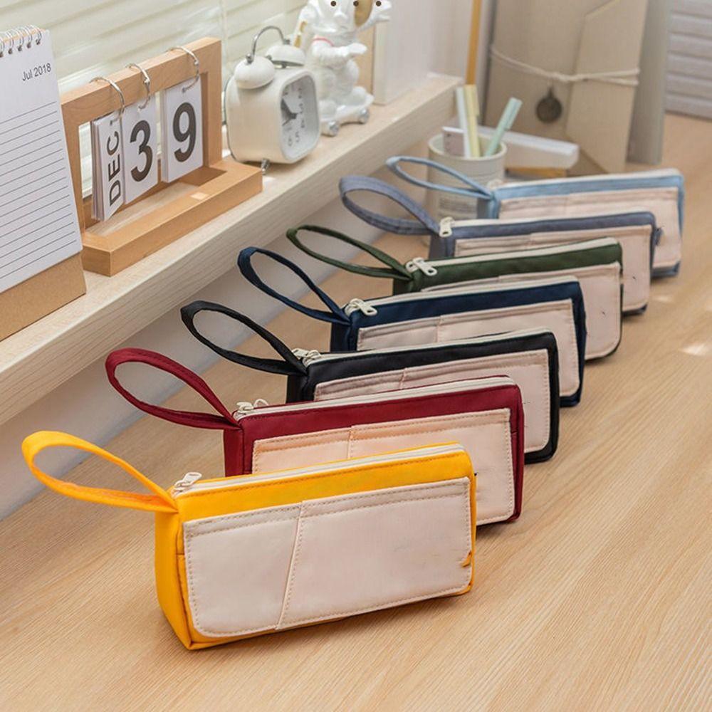

Large Capacity Pencil Bag Zipper Pen Case Fashion Stationery Holder Bag Office