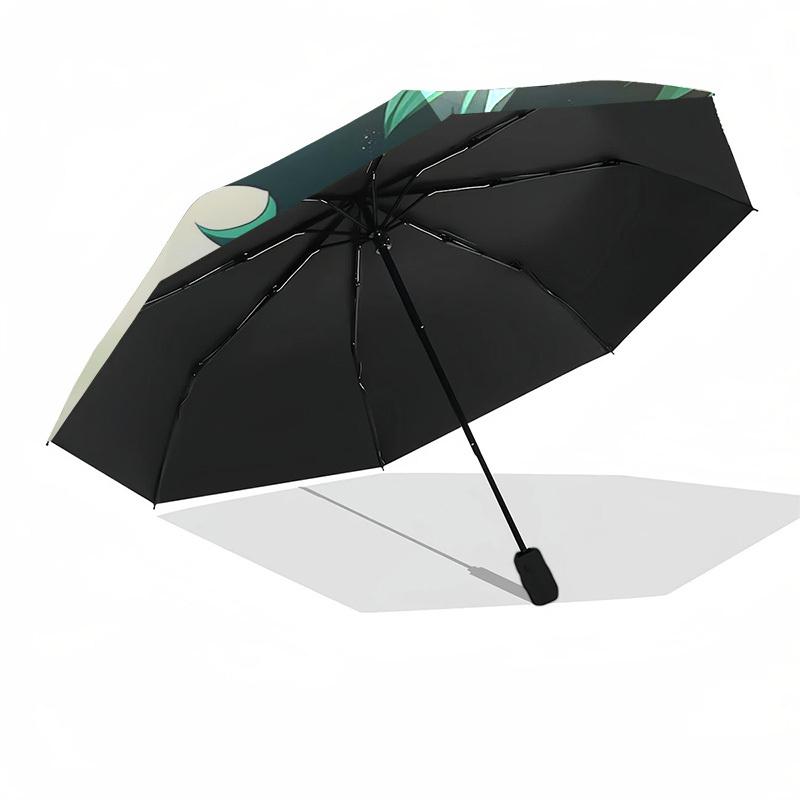 1pc My Hero Academia Izuku Midoriya Anime Character Outdoor Umbrella - Automatic Opening/Closing 3-Fold Design with Iron Frame for Fans, Travelers, Da