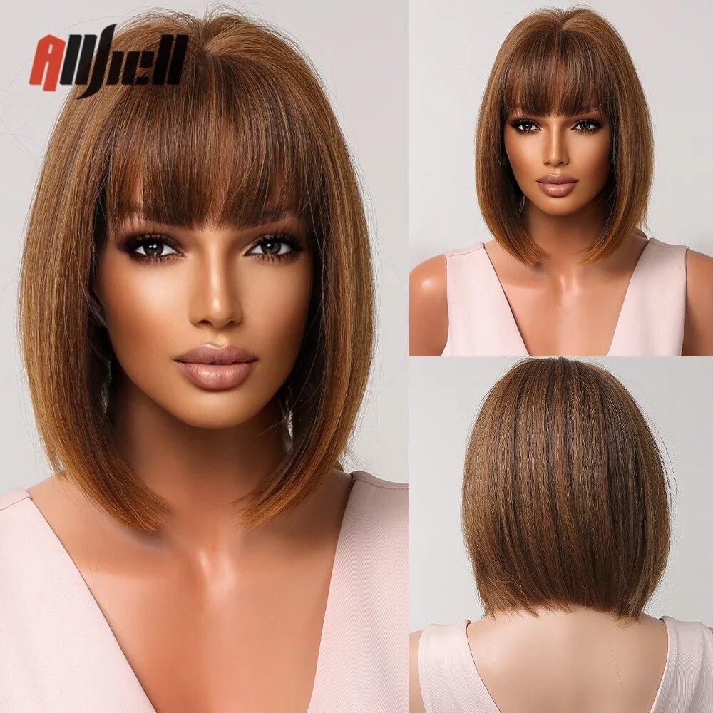 Shoulder Long Copper Ginger Wig Orange Synthetic Water Wave Wigs for Women Heat Resistant Daily Halloween Cosplay Wig with Bangs