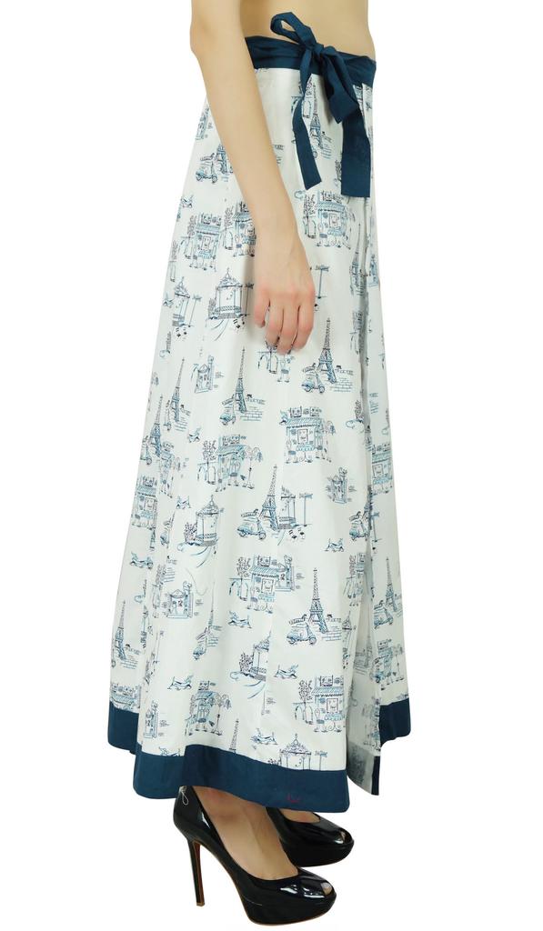 Phagun Cotton Paris Pattern Hippie Skirt Wrap Single Layer Sarong