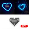 SEAMETAL LED Car Window Ambient Lamp Solar Energy Wiring Free Glowing Heart Atmosphere Neon Light Car Interior Decoration Accessories