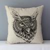 Cozy Couch Cushion Cover Home Decorative Pillows Black Elephant Kola Elk Printed Animals Pillowcase