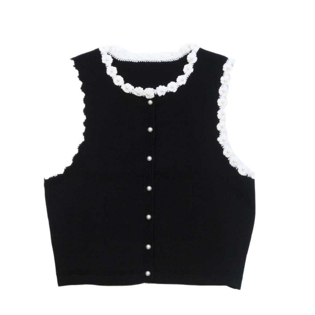 Lafite's New Spring/Summer French Floral Knit Vest Cardigan & Skirt Set