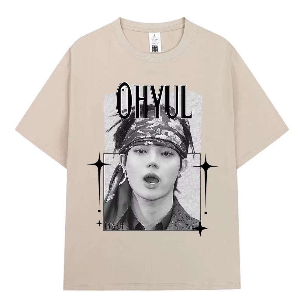 Korean Kpop Hip Hop Group Lngshot T Shirt Men's Women Clothing Fashion Oversized Cotton Casual Short Y2k Short Sleeves Classic