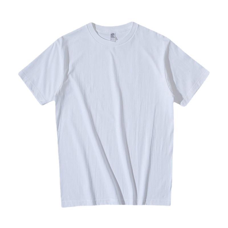 Neues Damen Extra Dickes Reines Baumwoll-T-Shirt mit Rundhalsausschnitt, Weiß, Kurzarm, 220g, Perfekt für den Sommer.