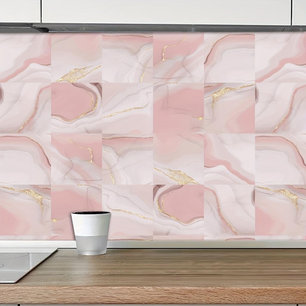 10 sztuk samoprzylepne zdejmowane naklejki z imitacją pcv na kafelki luksusowe marmurowe wodoodporne naklejki ścienne do pokoju przedszkole przedszkole salon