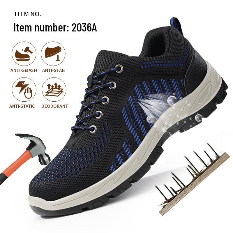 Spring Steel Toe Anti-static Puncture-resistant Work Shoes