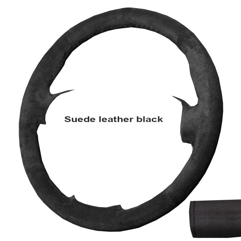 CIMF6 Custom Carbon Fiber Leather Car Steering Wheel Cover For Ford Focus 2 2005-2011 (3-Spoke) Anti-Slip Fix Worn OEM Wheel