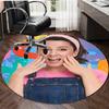 1pc Ms Rachel1 Design Printed Area Round Carpet for Bedroom Living Room Home Decor Rugs Mat Non Slip Mat Rug for Bedside