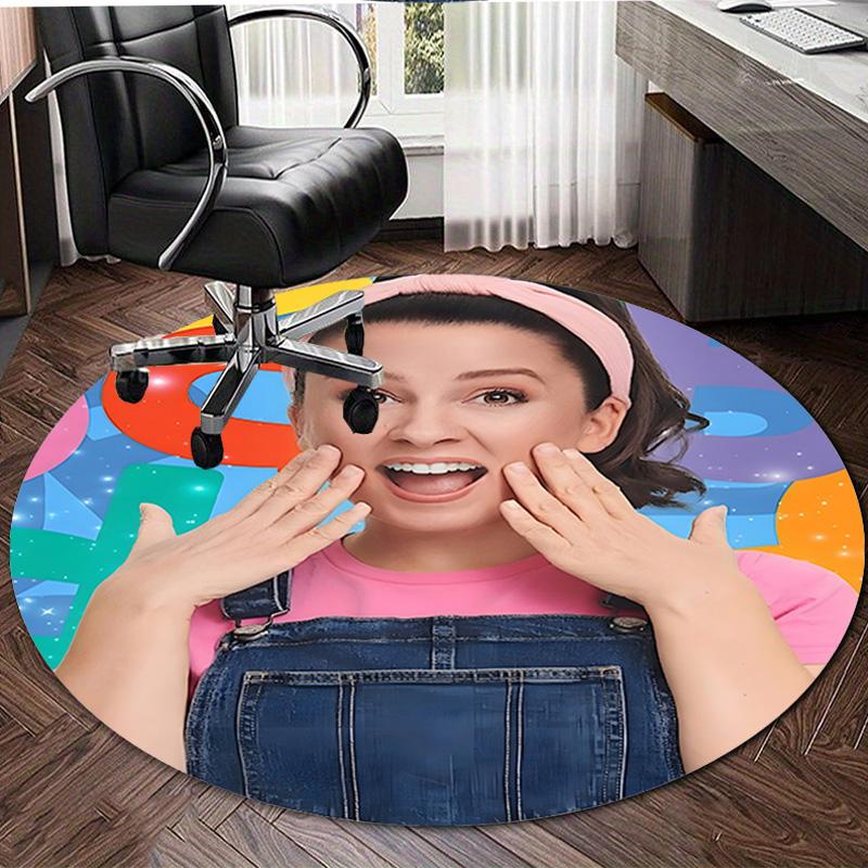 1pc Ms Rachel1 Design Printed Area Round Carpet for Bedroom Living Room Home Decor Rugs Mat Non Slip Mat Rug for Bedside