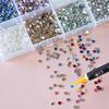 Glitter Finish Resin Rhinestone Kit DIY Decoration Flatback Gems Jelly Rhinestones  for Nail Art
