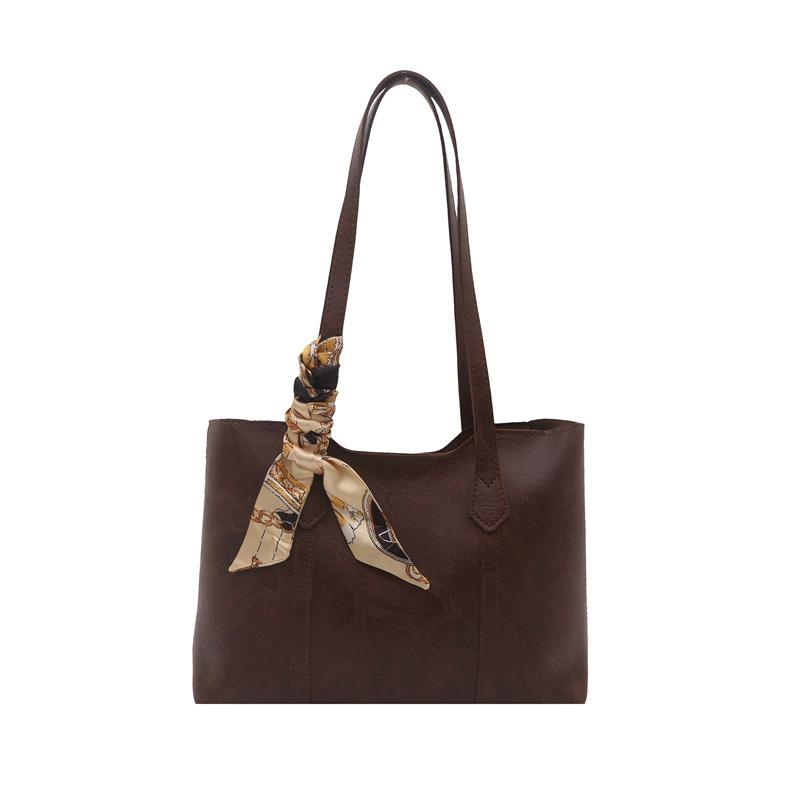 New trendy retro commute to work versatile shoulder bag high value tote bag college student class bag woman