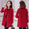 2024 Autumn Women's Korean Style Slim Fit Mid-Length Wool Coat