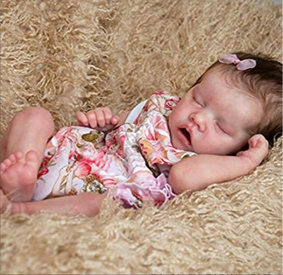 49cm Realistic Baby Doll Little April - Full Silicone/Cloth Body Silicone Body Boy